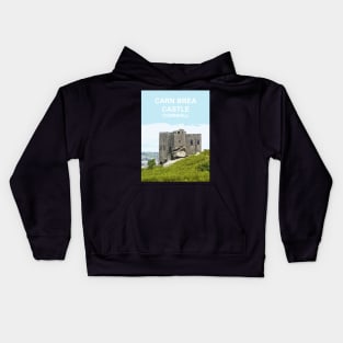 Carn Brea Castle Cornwall.  Cornish gift Kernow Travel location poster, Redruth Kids Hoodie